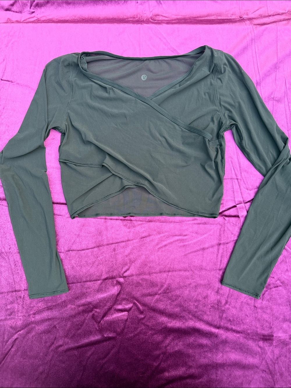 lululemon mesh wrap front long sleeve